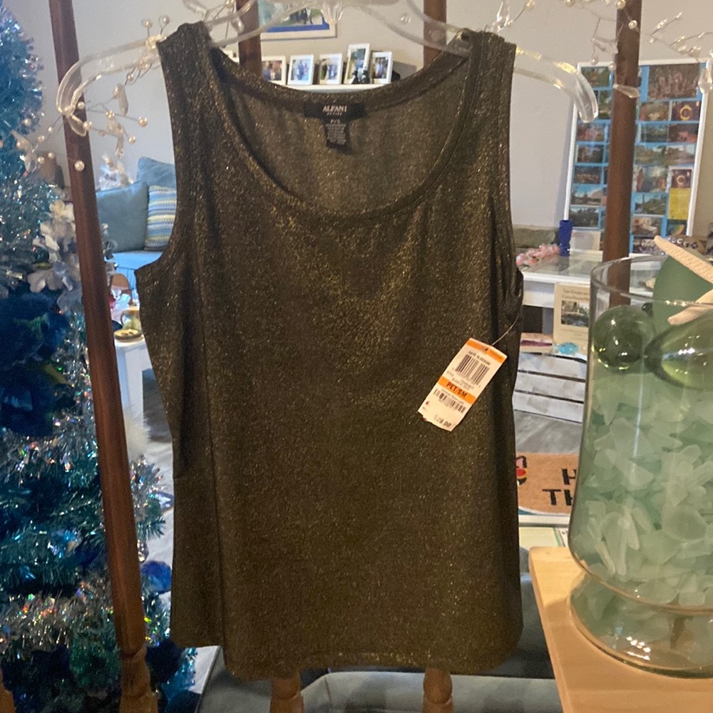 Black with gold stylish tank